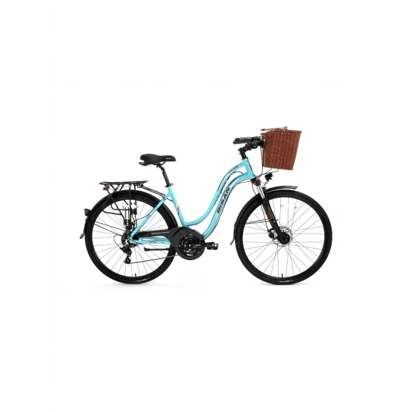BİSAN CTX 6300 BAYAN ŞEHİR BİSİKLETİ 460H MD 28 JANT 21 VİTES TURKUAZ BORDO