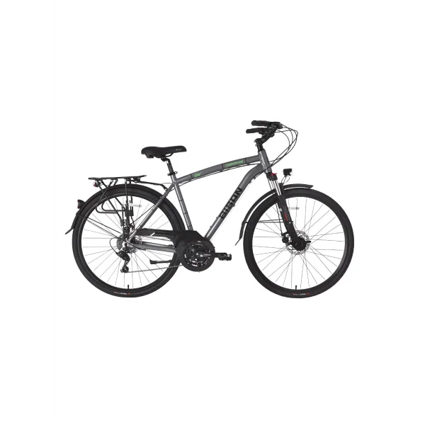BİSAN COMFORTLİNE ERKEK ŞEHİR BİSİKLETİ 52CM MD 28 JANT 21 VİTES METALİK GRİ YEŞİL