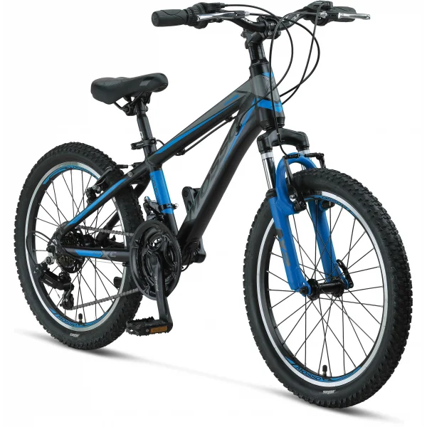 MOSSO WILDFIRE M-20-V ERKEK ÇOCUK BİSİKLETİ  280H 20 JANT 21 VİTES SİYAH MAVİ