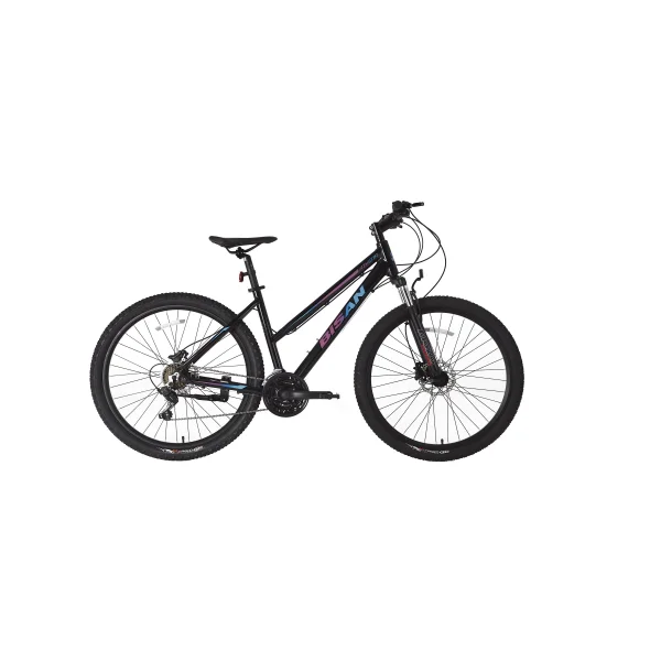 BİSAN ATHENA KADIN DAĞ BİSİKLETİ 43CM HD 26 JANT 21 VİTES PARLAK SİYAH MAVİ MOR