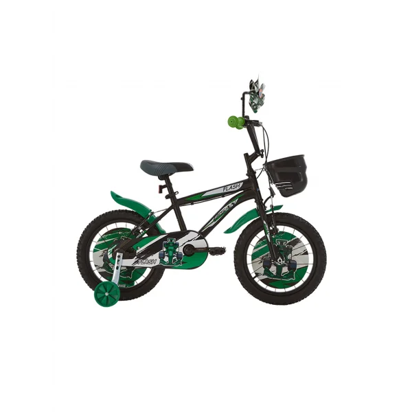 BİSAN FLASH ERKEK ÇOCUK BİSİKLETİ 26CM V 16 JANT MAT SİYAH YEŞİL