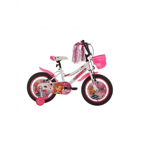 BİSAN MAGGIE KIZ ÇOCUK BİSİKLETİ 26CM V 16 JANT BEYAZ PEMBE