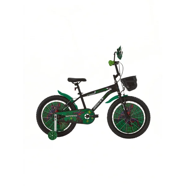 BİSAN SPARK ERKEK ÇOCUK BİSİKLETİ 30 CM V 20 JANT MAT SİYAH YEŞİL