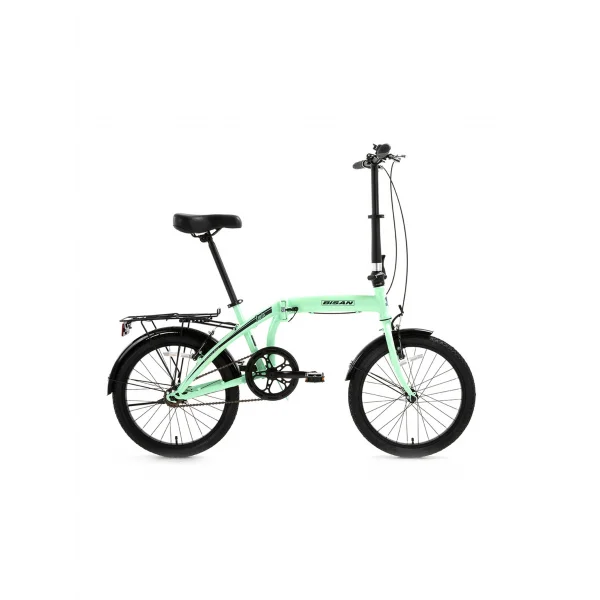 BİSAN TWIN KATLANIR BİSİKLET 32CM V 20 JANT 1 VİTES MİNT YEŞİLYEŞİL SİYAH