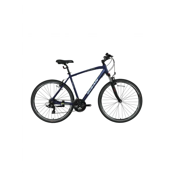 BİSAN TRX 8100 ERKEK ŞEHİR BİSİKLETİ 54CM V 28 JANT 21 VİTES LACİVERT YEŞİL BEYAZ