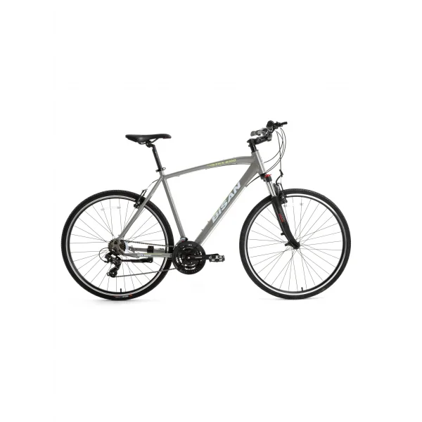 BİSAN TRX 8100 ERKEK ŞEHİR BİSİKLETİ 50CM V 28 JANT 21 VİTES AÇIK METALİK GRİ YEŞİL BEYAZ