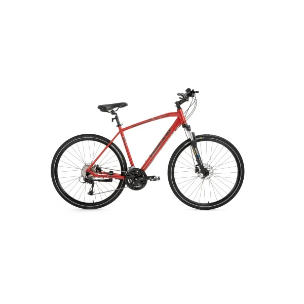 BİSAN TRX 8500 ERKEK ŞEHİR BİSİKLETİ 46CM HD 28 JANT 27 VİTES MAT KIRMIZI SİYAH