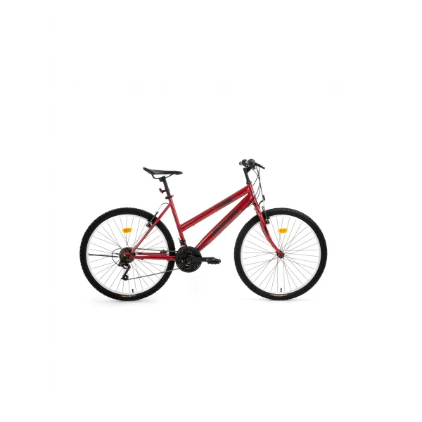 BİSAN DISCOVER KADIN DAĞ BİSİKLETİ 42CM V 26 JANT 21 VİTES METALİK KIRMIZI SİYAH
