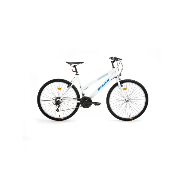 BİSAN DISCOVER KADIN DAĞ BİSİKLETİ 42CM V 26 JANT 21 VİTES METALİK BEYAZ MAVİ
