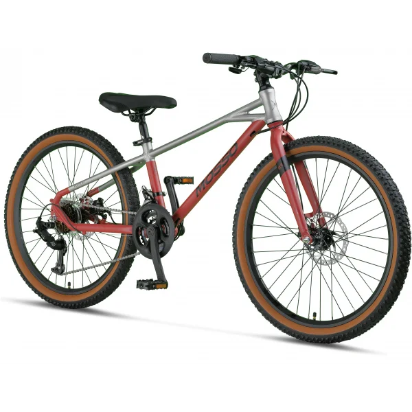 MOSSO DEMARCH M-24-MD ERKEK DAĞ BİSİKLETİ  280H 24 JANT 21 VİTES GREY RED