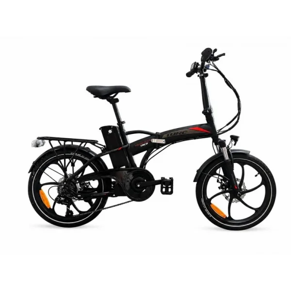 TORC TRC 8  ELEKTRİKLİ KATLANIR BİSİKLET 420H MD 20 JANT 7 VİTES SİYAH KIRMIZI