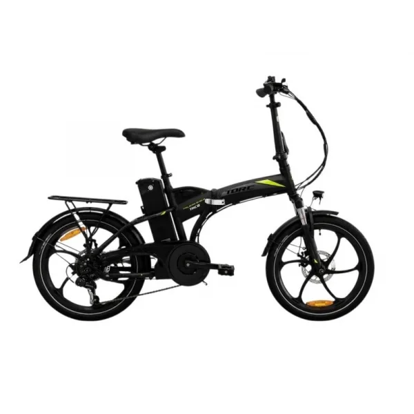 TORC TRC 8  ELEKTRİKLİ KATLANIR BİSİKLET 420H MD 20 JANT 7 VİTES SİYAH YEŞİL