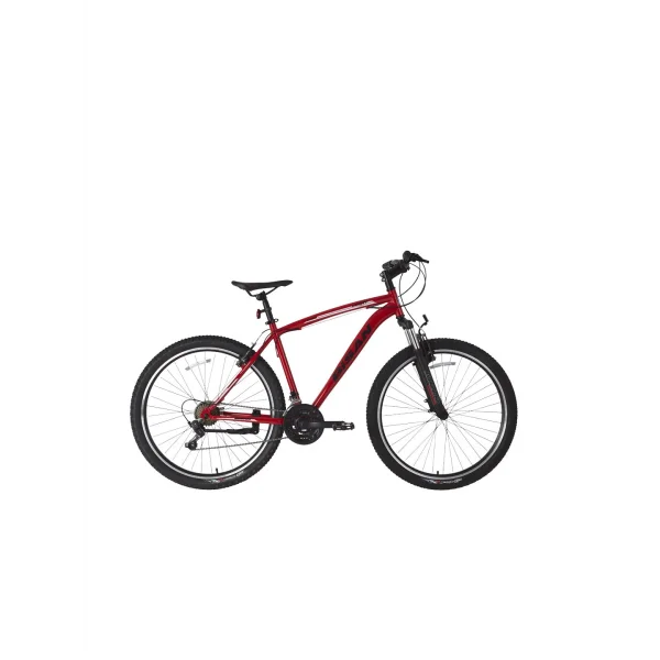 BİSAN LEON ERKEK DAĞ BİSİKLETİ 48CM V 27.5 JANT 21 VİTES BAYRAK KIRMIZI SİYAH