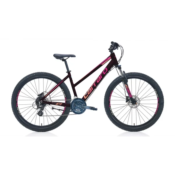 CARRARO FORCE 751 KADIN DAĞ BİSİKLETİ 382H HD 27.5 JANT 24 VİTES MAT MÜRDÜM FUŞYA MERCAN