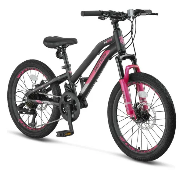 ÜMİT 2079 MOTION L-2D  KIZ ÇOCUK BİSİKLETİ 254H 20 JANT 21 VİTES SİYAH PEMBE