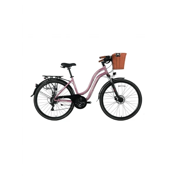 BİSAN CTX 6300 BAYAN ŞEHİR BİSİKLETİ 460H MD 28 JANT 21 VİTES PEMBE MOR