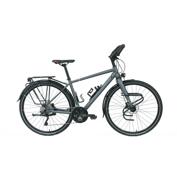 CARRARO CR-T WORLD ERKEK ŞEHİR BİSİKLETİ 560H HD 28 JANT 22 VİTES MAT ANTRASİT KIRMIZI