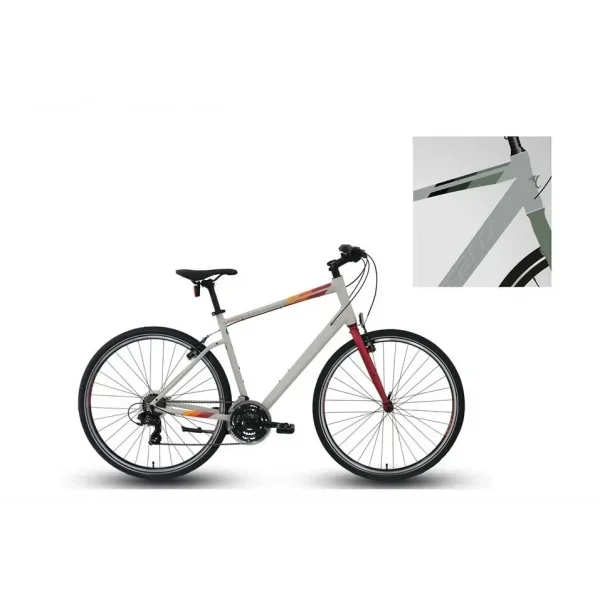 CARRARO SPORTIVE 321 ERKEK ŞEHİR BİSİKLETİ 480H V 28 JANT 21 VİTES GRİ YEŞİL KAHVE
