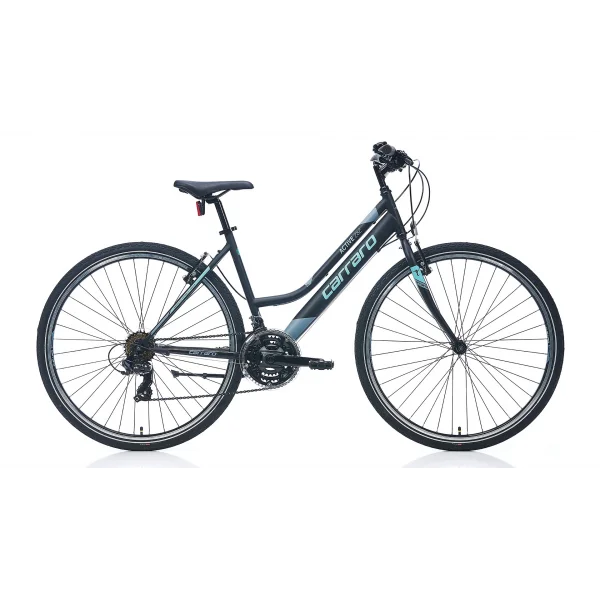 CARRARO ACTIVE 282 KADIN ŞEHİR BİSİKLETİ 460H V 28 JANT 21 VİTES MAT SİYAH KOYU GRİ TURKUAZ