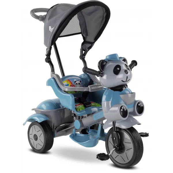 BABYHOPE 127 LITTLE PANDA ÜÇ TEKER KONTROLLÜ BEBEK BİSİKLETİ PETROL MAVİSİ