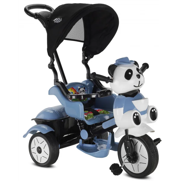 BABYHOPE 127 LITTLE PANDA ÜÇ TEKER KONTROLLÜ BEBEK BİSİKLETİ PASTEL MAVİ