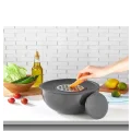 AROW CHOPPER AKILLI KARIŞTIRMA & SAKLAMA KABI RENDELİ AKRİLİK  4.6 LT 25 CM GRİ TR-3633
