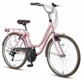 ÜMİT 2441 STITCH L-ATB-V-KADIN ŞEHİR BİSİKLETİ 24 JANT 21 VİTES PEMBE