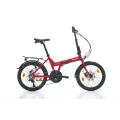 BIANCHI ADHOC KATLANIR BİSİKLET 380H MD 20 JANT 21 VİTES TOURNEY KIRMIZI GRİ