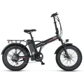MOSSO LUNARA-RR ELEKTRİKLİ KATLANIR BİSİKLET 420H MD 20 JANT 7 VİTES MAT SİYAH KIRMIZI