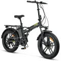 MOSSO IGNERA-RR ELEKTRİKLİ KATLANIR BİSİKLET 420H HD 20 JANT 7 VİTES MAT SİYAH LIME