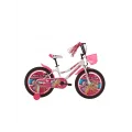 BİSAN ELLA KIZ ÇOCUK BİSİKLETİ 30 CM V 20 JANT BEYAZ PEMBE