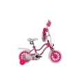 BİSAN HAPPY KIZ ÇOCUK BİSİKLETİ 21CM V 12 JANT METALİK PEMBE KIRMIZI