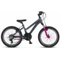 MOSSO WILDFIRE L-20-V KIZ ÇOCUK BİSİKLETİ 280H 20 JANT 18 VİTES ANTRASİT PEMBE