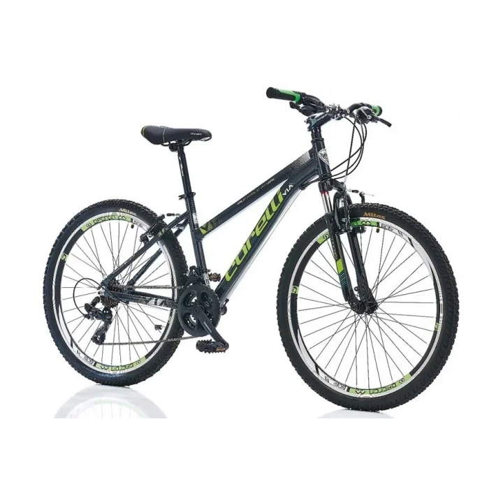 CORELLİ VIA LADY 1.0  KADIN DAĞ BİSİKLETİ 406H V 26 JANT 21 VİTES GRİ A.YEŞİL GRİ