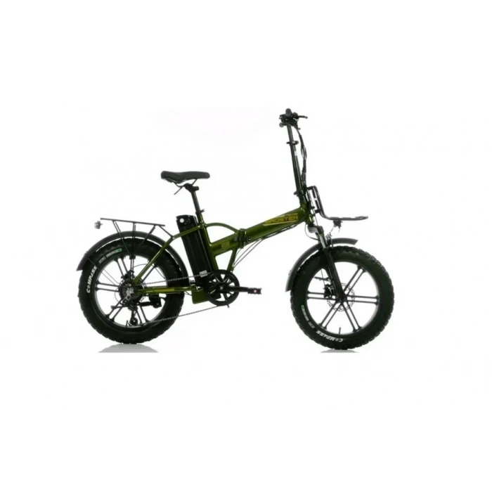 CORELLİ BROSTER TECHLA FAT BIKE ELEKTRİKLİ KATLANIR BİSİKLET 42CM HD 20 JANT 7 VİTES METALİK YEŞİL