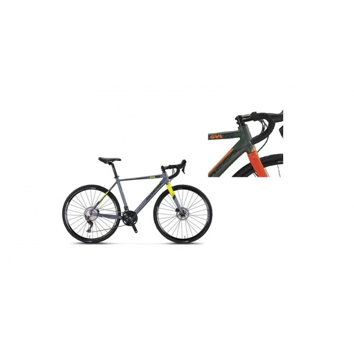 MOSSO GVL700-GRX600 ERKEK YARIŞ BİSİKLETİ 500H HD 28 JANT 22 VİTES HAKİ TURUNCU