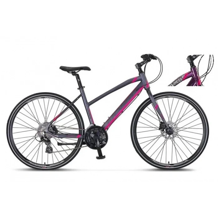 MOSSO LEGARDA-2321-LDM-H KADIN ŞEHİR BİSİKLETİ 460H 28 JANT 21 VİTES MÜRDÜM PEMBE