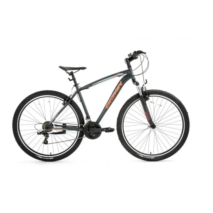 BİSAN LEON ERKEK DAĞ BİSİKLETİ 46CM V 26 JANT 21 VİTES MAT GRİ TURUNCU