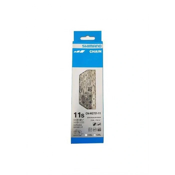 SHIMANO CN-HG701-11 BİSİKLET ZİNCİRİ 126 BAKLA W/Q-LİNK 11 VİTES GÜMÜŞ