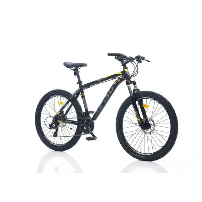 CORELLİ FELİX 1.2 ERKEK DAĞ BİSİKLETİ 330H HD 24 JANT 21 VİTES SİYAH SARI GRİ