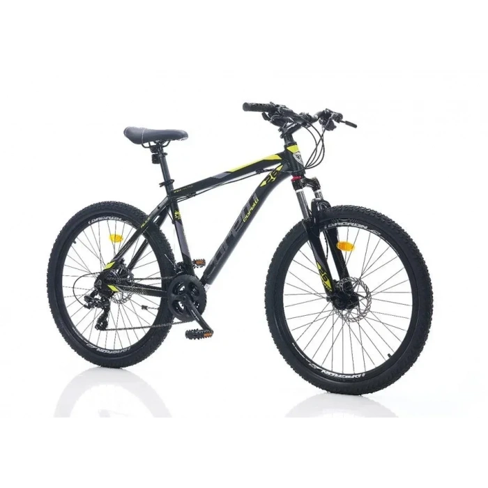 CORELLİ FELİX 1.0 ERKEK DAĞ BİSİKLETİ 406H HD 26 JANT 21 VİTES SİYAH SARI GRİ