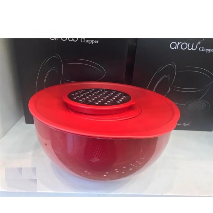 AROW CHOPPER AKILLI KARIŞTIRMA & SAKLAMA KABI RENDELİ AKRİLİK  4.6 LT 25 CM KIRMIZI TR-3633