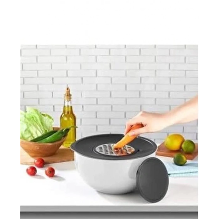 AROW CHOPPER AKILLI KARIŞTIRMA & SAKLAMA KABI RENDELİ AKRİLİK  4.6 LT 25 CM BEYAZ TR-3633