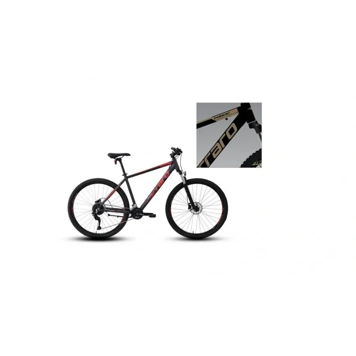 CARRARO FORCE 970C ERKEK DAĞ BİSİKLETİ 480H HD 29 JANT 18 VİTES MAT SİYAH ALTIN BAKIR KIRMIZI