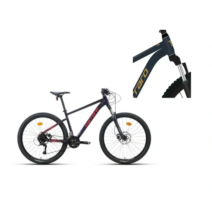 CARRARO CRX 724 ERKEK DAĞ BİSİKLETİ 440H HD 27.5 JANT 24 VİTES PARILTILI LACİVERT BRONZ