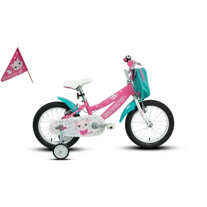 CARRARO MOGGY KIZ ÇOCUK BİSİKLETİ 250H V 20 JANT PEMBE BEYAZ TURKUAZ