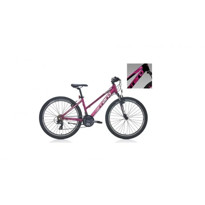 CARRARO FORCE 601 KADIN DAĞ BİSİKLETİ 380H V 26 JANT 21 VİTES MAT SİYAH FUŞYA BEYAZ