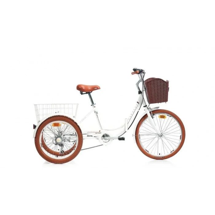 CARRARO CARAVAN KARGO KATLANIR ŞEHİR BİSİKLETİ 410H V 24 JANT 6 VİTES ALTIN BEYAZ SİYAH KAHVERENGİ