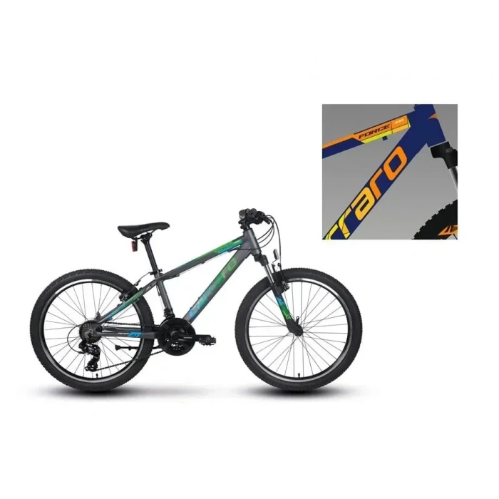 CARRARO FORCE 400 ERKEK DAĞ BİSİKLETİ 325H V 24 JANT 21 VİTES MAT PETROL KIRMIZI TURUNCU