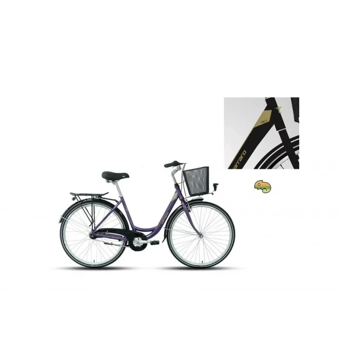 CARRARO TIFFANY 7.0 KADIN ŞEHİR BİSİKLETİ 500H KONTRA FREN 28 JANT NEX-7-V MAT SİYAH HARDAL